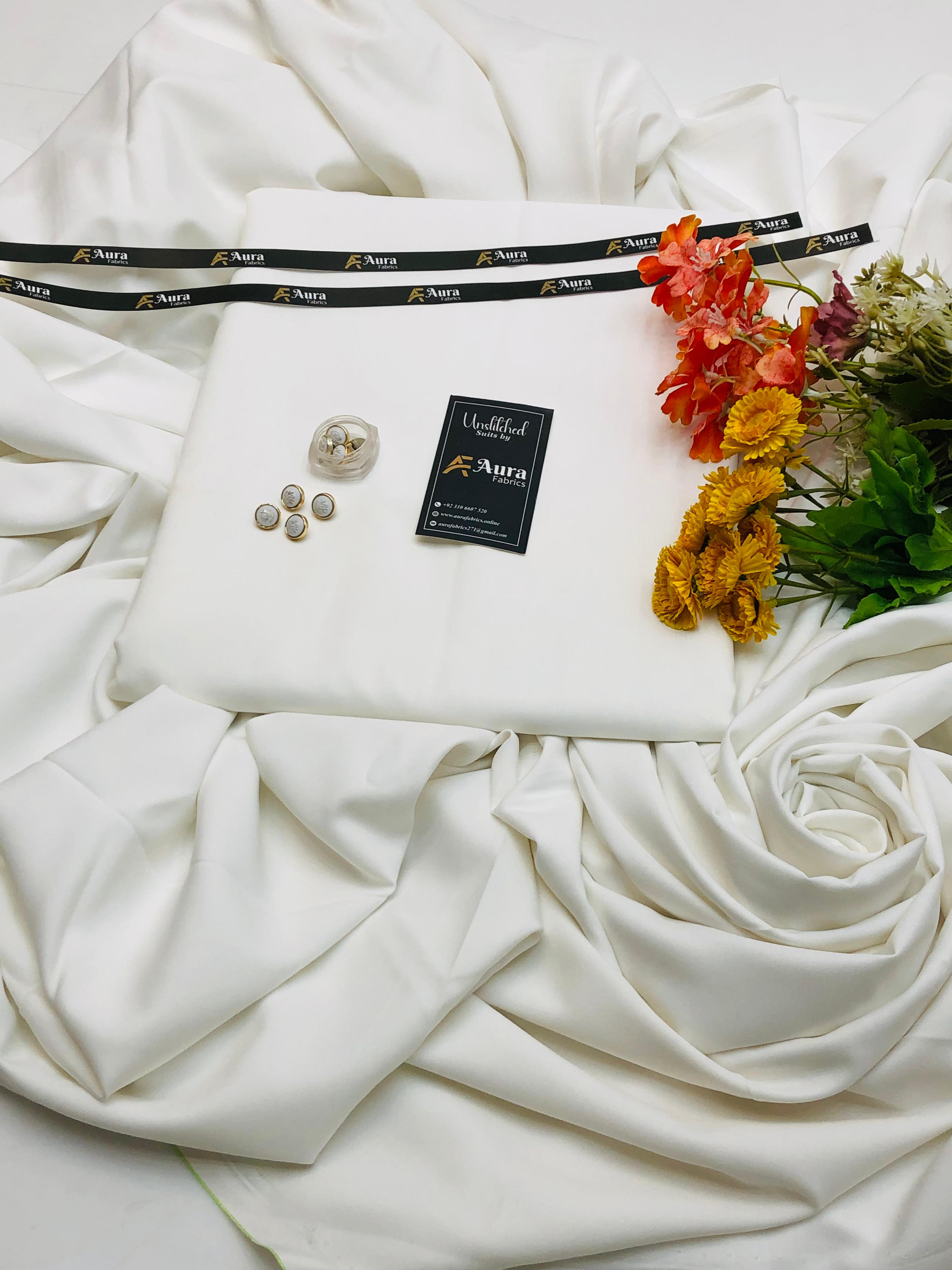 Off White Premium Boski Wash & Wear – High-Class Fabric