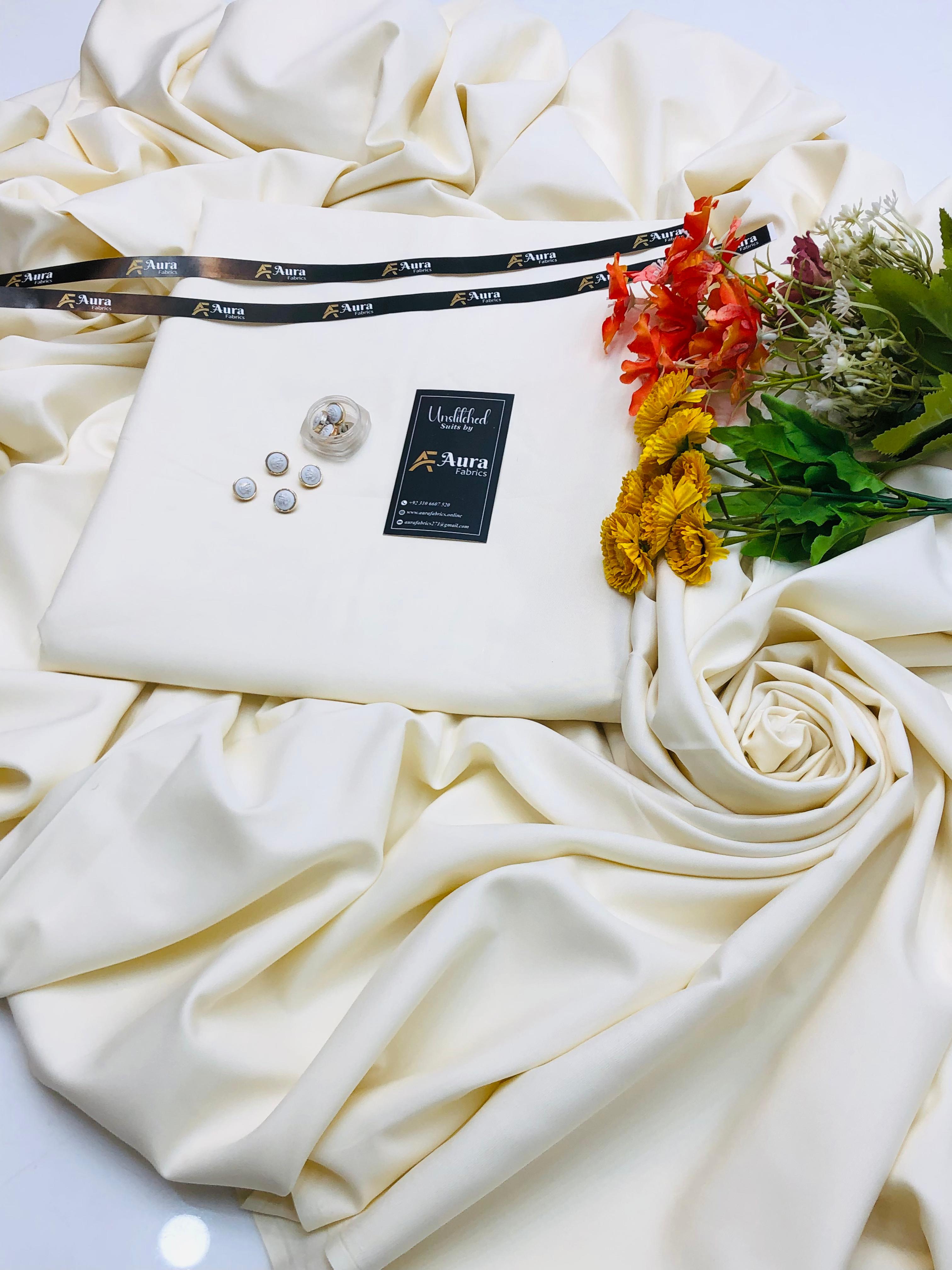 Cream Premium Boski Wash & Wear – High-Class Fabric