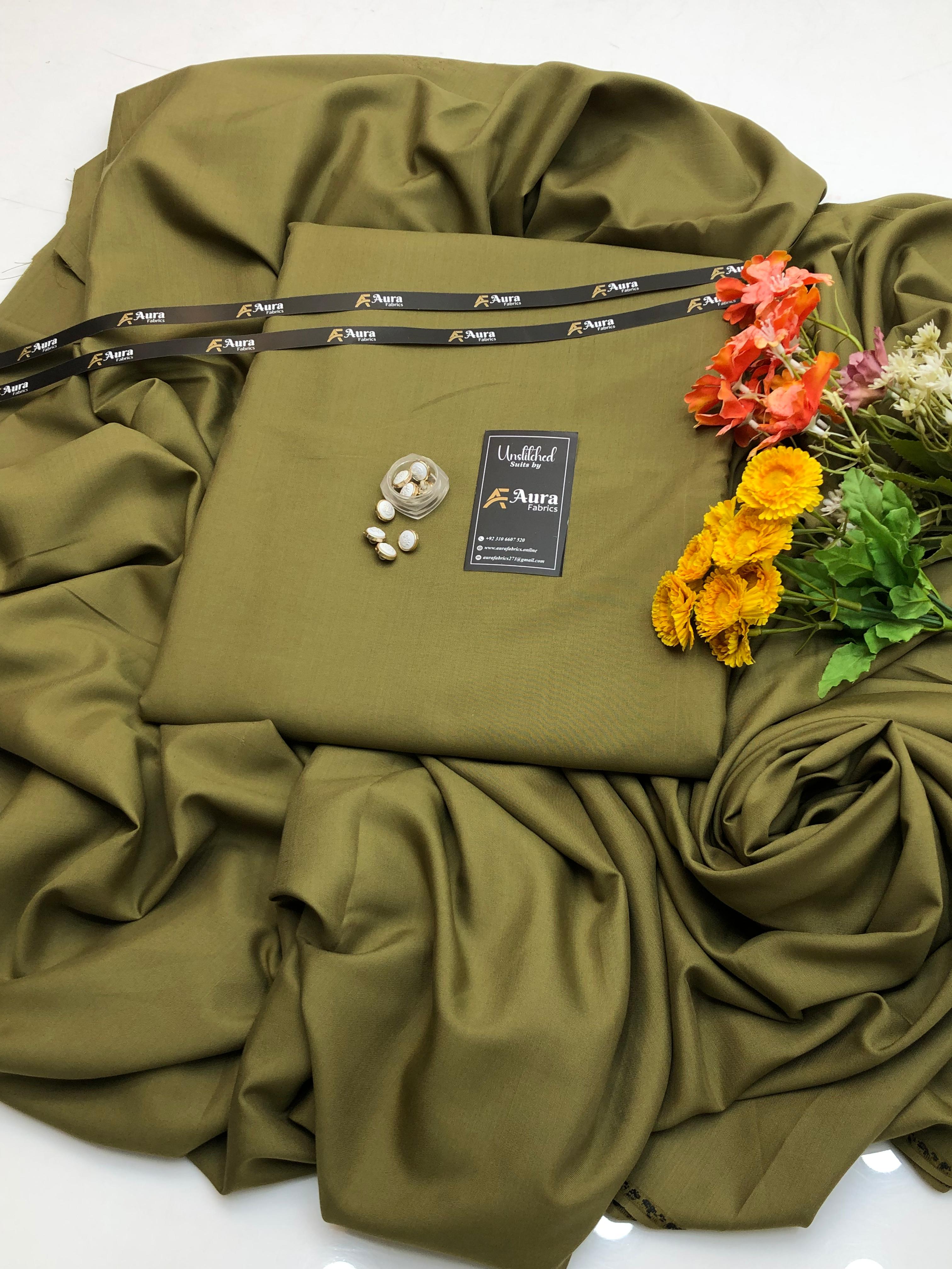 Mehndi Premium Boski Wash & Wear – High-Class Fabric