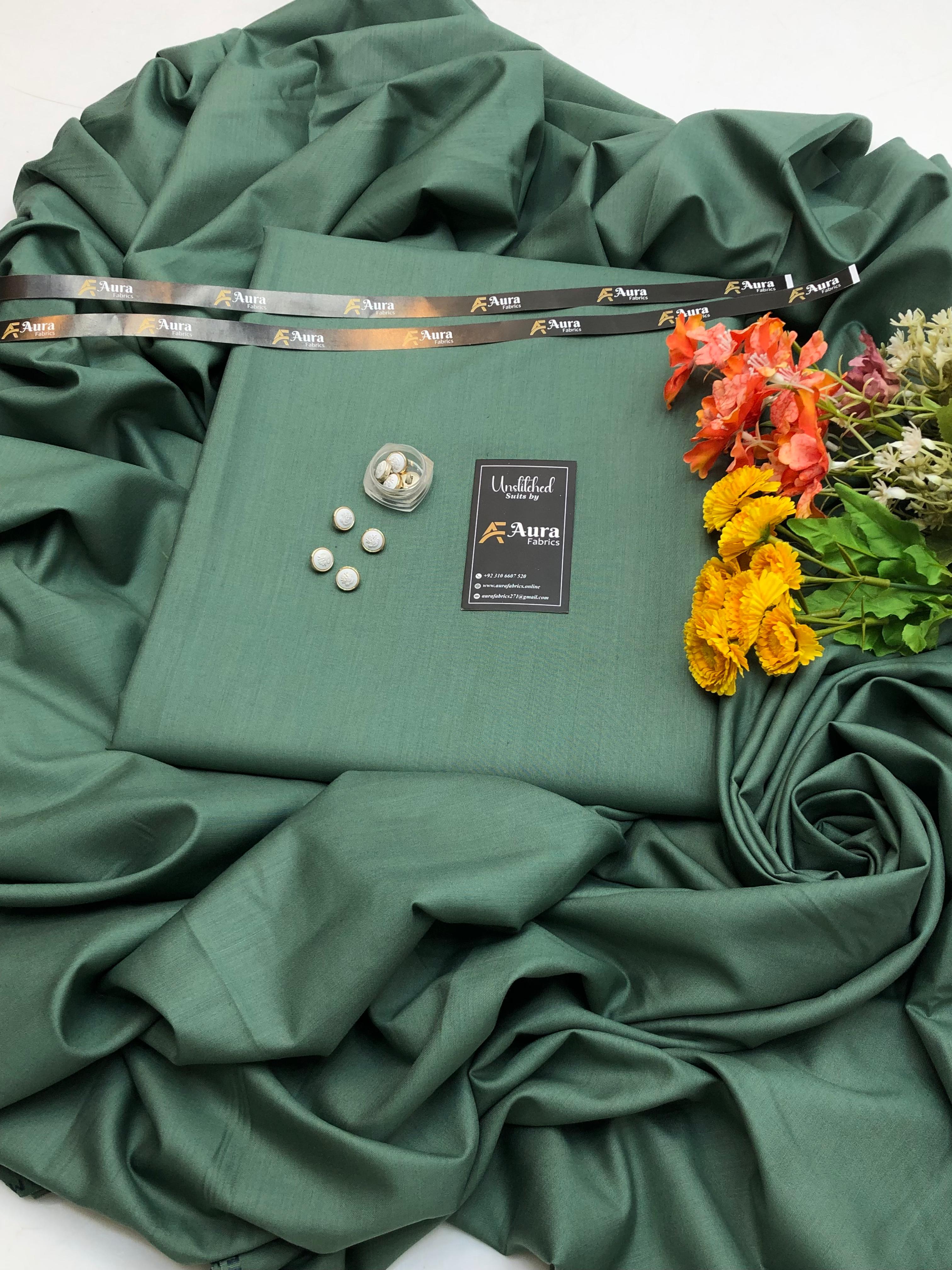 Sea Green Premium Boski Wash & Wear – High-Class Fabric